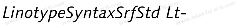 LinotypeSyntaxSrfStd Lt字体转换
